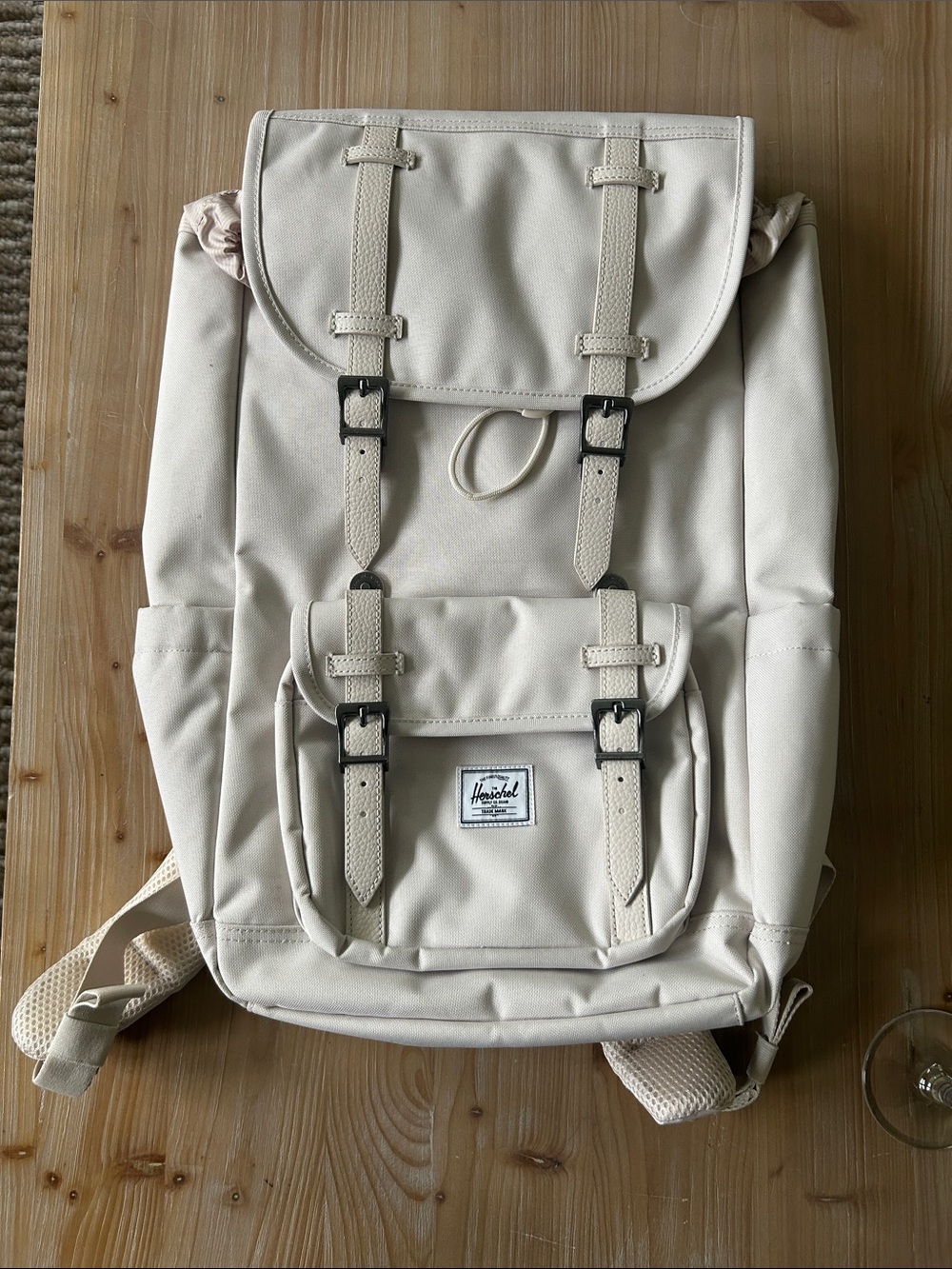 Herschel Supply Company Cream Canvas Flap Backpack